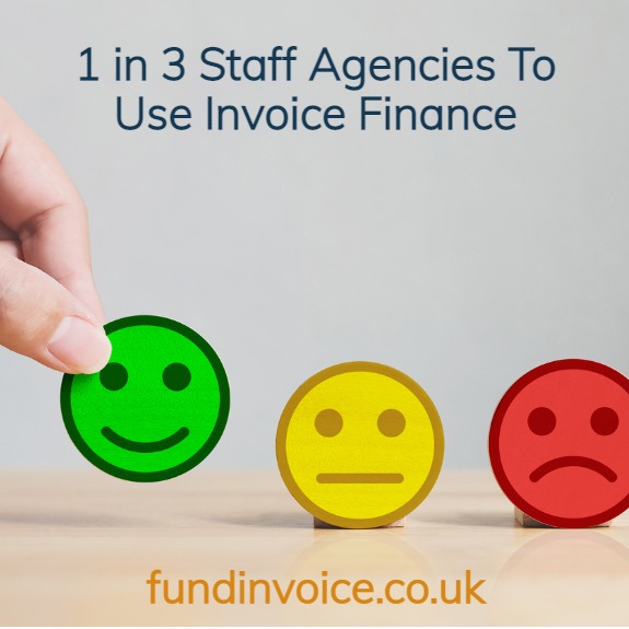 Research suggests that one in three staff agencies plan to use invoice finance.