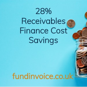 We have achieved average 28% cost savings on receivables finance for our clients.