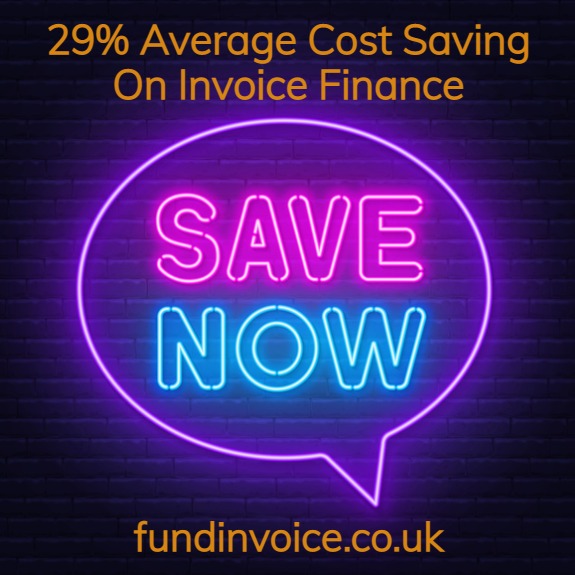 29% average saving on costs for invoice finance users.