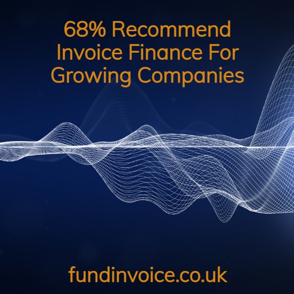 68% of existing users would recommend invoice finance to fast growing businesses.