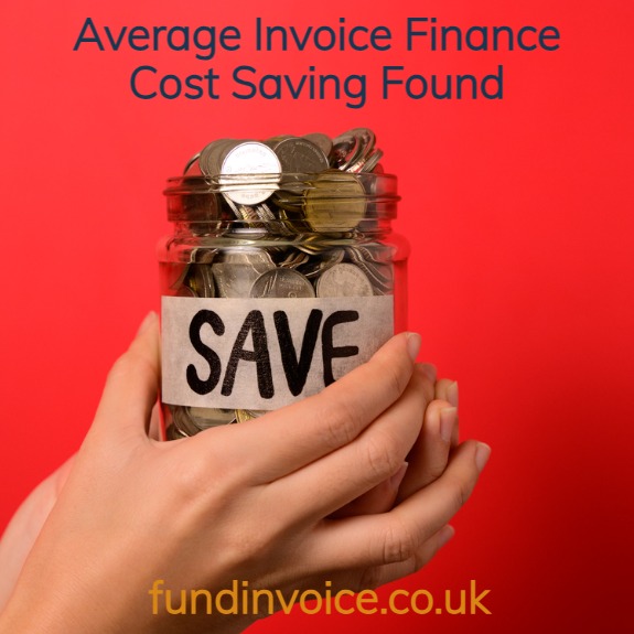Latest Average Invoice Finance Cost Saving Found For Invoice Finance Clients