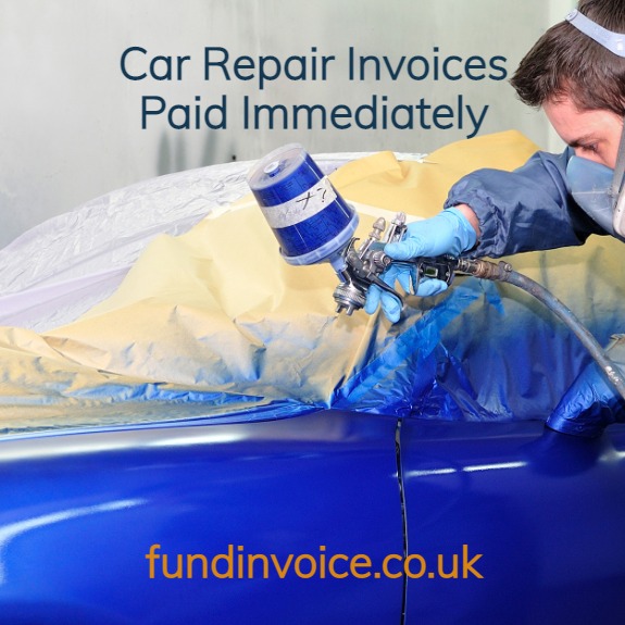 Information about bodyshop factoring to improve cash flow for car crash repairers.