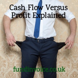 We explain the difference between cash flow and profit.