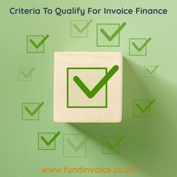 Ticks representing the criteria to qualify for invoice finance