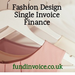 Single invoice finance for a fashion designer to release cash from unpaid invoices.