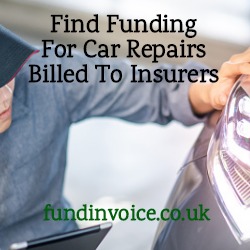 Find funding for car crash repairs billed to insurance companies.