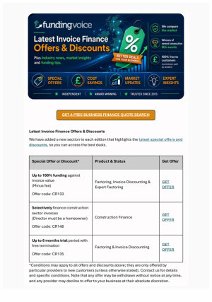 An example of the FundingVoice magazine that is sent out each month