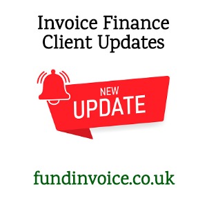 Delighted to receive monthly client updates from one invoice finance company.