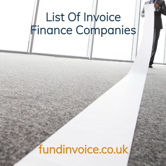 List Of Invoice Finance Companies