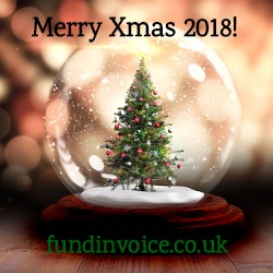 Merry Christmas 2018 from the team at FundInvoice business finance brokers.