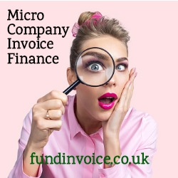 Invoice finance for small micro companies.