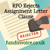 An RPO rejected part of a general notice of assignment letter.