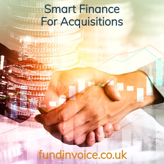 Shaking hands on an acquisition with smart invoice financing.
