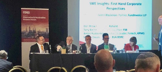 Glenn Blackman & The SME Insights panel at the Alternative & Receivables Finance Forum moderated by Glenn Blackman of FundInvoice