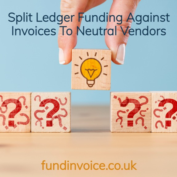 Split ledger invoice finance against invoices to RPO and neutral vendors