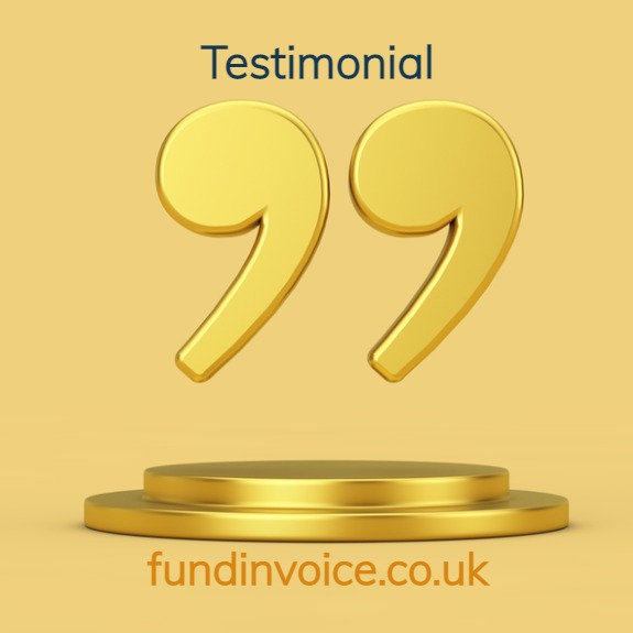 A testimonial from Dominique Upton at Advantedge Commercial Finance (North) about FundInvoice