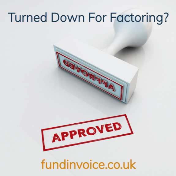 A testimonial from a client turned down by other factoring companies due to low turnover.
