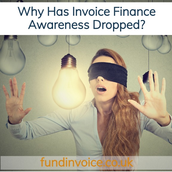 Why is awareness of invoice finance falling?
